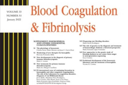 Suplemento RFVE en Blood Coagulation & Fibrinolysis